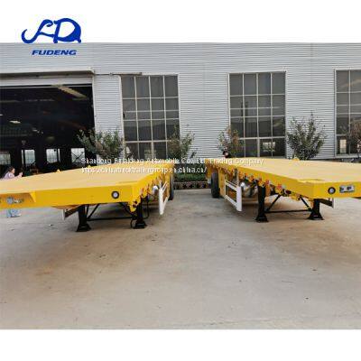 Hot Sale  40ft Flatbed Trailer 3 Axles 50Tons  Mechanical Suspension Container Fatbed Semi-Trailer