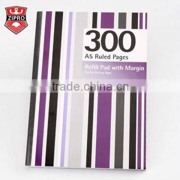 A5 ruled pages refill pad with margin softcover notebook                        
                                                Quality Choice