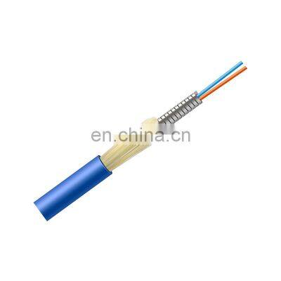 Indoor 2 core armored fiber optic cable Anatel Certificate By Shenzhen Hanxin 22 years ODM manufacturer