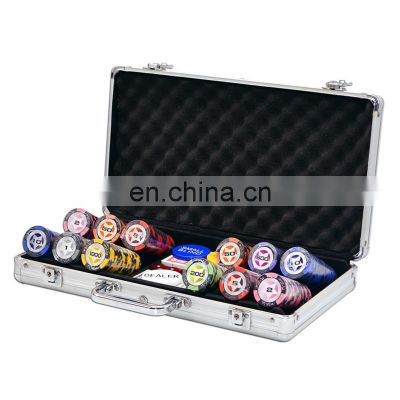 Aluminum Case ABS Custom Luxury Casino Texas Monte Carlo 300 Premium Poker Chip Set