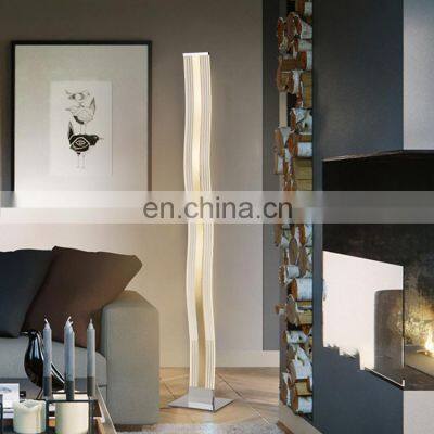 HUAYI China Manufacture Iron Body Modern Decoration 34W Indoor Living Room Bedroom LED Stand Lamp Floor Light