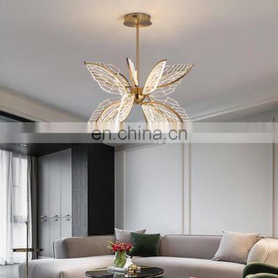 New Modern Minimalist Creative Dining Living Room Bedroom Children's Room LED Smart Lamps Decorative Butterfly Light Chandelier photo-5