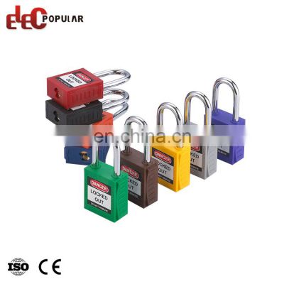 Top Security Steel Plated Chromium Shackle Plastic Body Safety Padlocks Candado