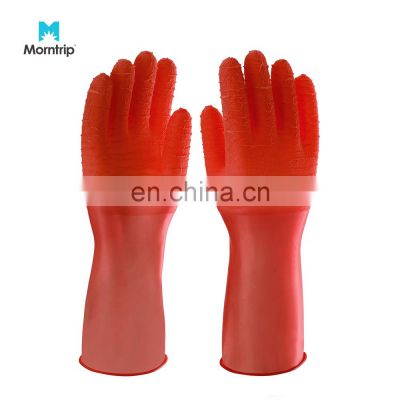 Morntrip Oil-resistance alkali-resistance wear resistance hydrocarbons safety Latex rubber work gloves