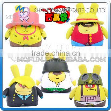 Mini Qute Mask Bear 6.5cm Kawaii Luffy chopper plastic reloading One piece Anime action figures Cartoon toy car Decoration doll