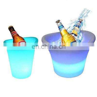 nightclub bars restaurant wine cooler box Nightclub Party rechargeable luxury plastic Modern Home LED Glowing LED Ice Bucket