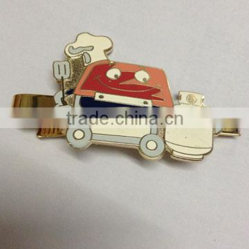 Custom tie clip/cartoon metal tie clip/cheap tie clips