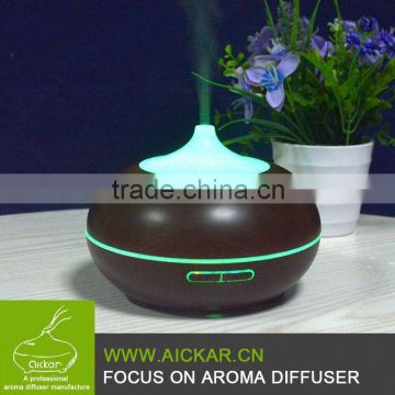 300ml Wooden Oil Diffuser Ultrasonic Cool Mist Air Humidifier with 7 Color LED Lights