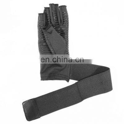 Wrist Strap Copper Infused Arthritis Gloves Fingerless Copper Compression Arthritis Gloves For Relieve Pain photo-5