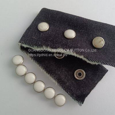 HLD factory custom color 16L 18L pearl Prong snap button for garment