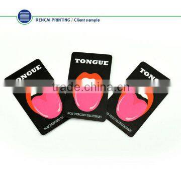 Romantic colorful hot sale big tongue hard paper card