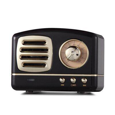 Multi Function Vintage Speakers TF Card FM Radio Portable Rechargeable Wireless Loudspeaker Mini Retro Speaker