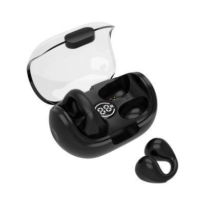 OEM Tws sports running Bluetooth 5.3 Earbuds with digital power display screen air Bone conduction earphone Ear clip earbuds