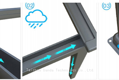 3*6m Waterproof and Easy Assemble Outdoor Pergola photo-5