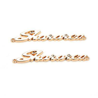 Fashion Bag Hardware Decoration Accessories Metal Nameplate Plate Custom Corrosion Resistant logo Bag Parts Accessories