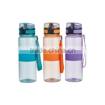 Plastic Sports Water Bottle With Silicone Sleeve photo-4