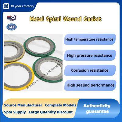 High-Pressure Flange Pipe Joint Sealing Gasket With Inner and Outer Positioning Rings, Metal Graphite Spiral Wound Gasket photo-3