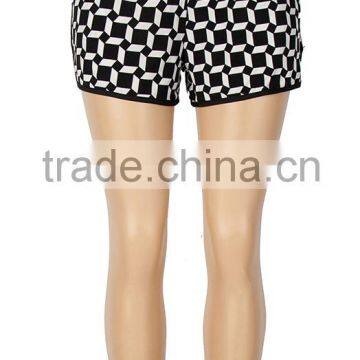 LADY'S PRINTED KNITTED SHORTS