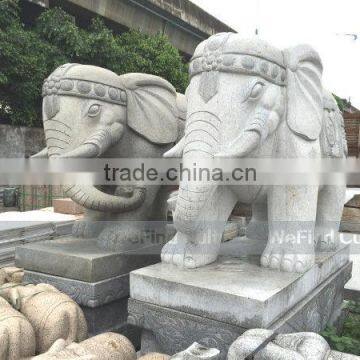 Thailand Style Elephant Stone Carving Statue photo-2
