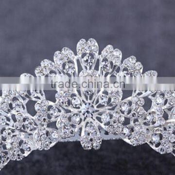 2015 Fashion Design Crystal Rhinestone Bride Crown Beautiful Crown for Women photo-2