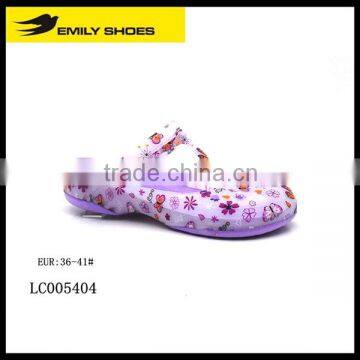 printing clog shoes for ladies