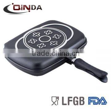 aluminum non-stick dia-cast double fry pan QD-DC202