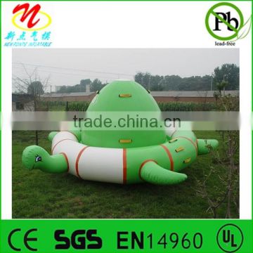 Inflatable turtle rocker for water sport games inflatable water spinner