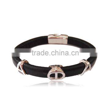 Magnetic Leather Handmade Bracelet Bangle Alpha Phi Alpha Divine Bracelets,APA Greek Customized Fraternity Sorority Jewelry photo-3