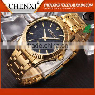 2016 Best Popular Full Gold Plate Luxury Chenxi Brand Watches photo-5