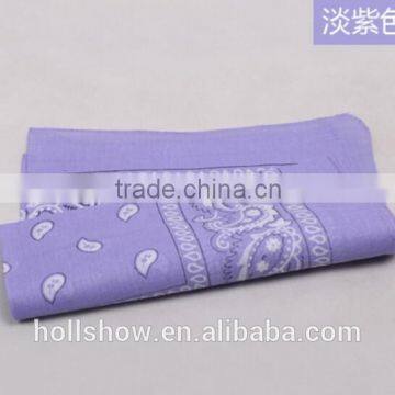 Wholesale Custom Paisley Printed Square Cotton Head Bandana photo-3