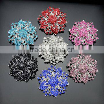 Women Lady Fashion Rhinestone Crystal Flower Wedding Bridal Bouquet Brooch Pins