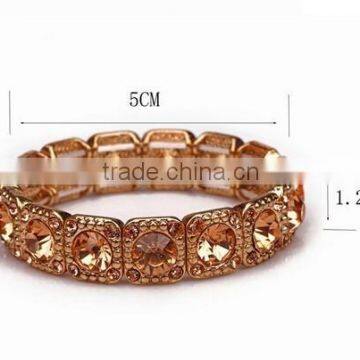 Wholesale vintage gold Plated Girl Crystal Bracelet 2015 Christmas Gift Fashion Bangles brand jewelry for women high quality