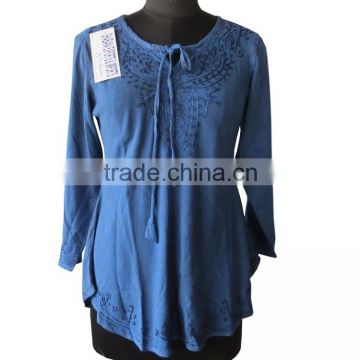 Full sleeve Kaftan Tops Ladies Embroidery Kurti Indian Dress Wholesale