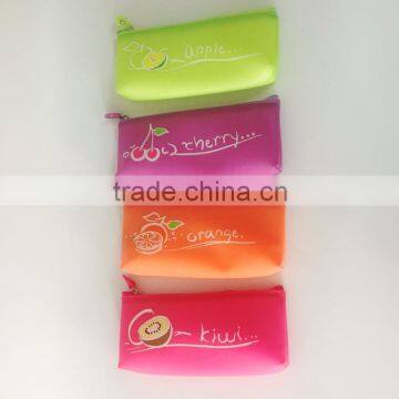 Osini Profeesinal Custom Silicone Fluorescence Candy Color Pencil Case With Fruit Logo Printed for Kids photo-5