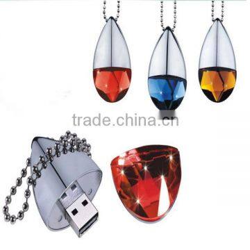 lady fashion Crystal necklace usb flash drive,crystal usb,jewelry usb flash drive,necklace usb flash memory