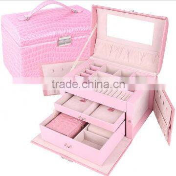 AN565 ANPHY Fashion Leather Multi-function Jewelry Gift Box Holder Display With Drawer 26.5*19*18cm