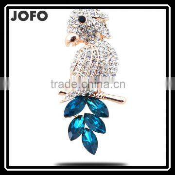 Fashion Bird Shape Parrot Rhinestone Brooch Wedding Invitation