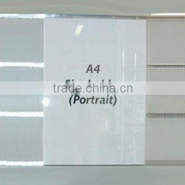 Acrylic Slotwall Sign Holder A4 PORTRAIT