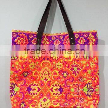 Best selling Thailand Canvas big tote bag Neon print 45x45 cm