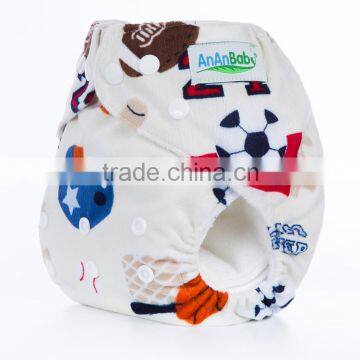 OEM private label organic reusable character printed cloth diaper nappies