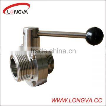 manual stainless steel thread end butterfly valve supplier