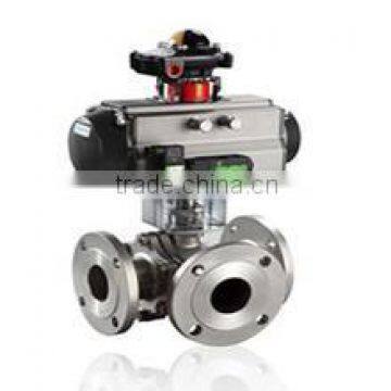 3 Way Flanged Ball Valve