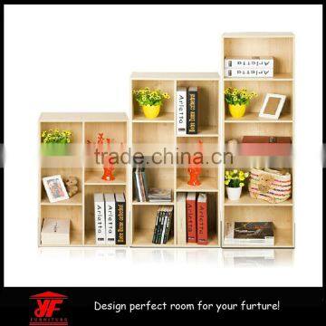 Factory sell portable library book rack shelving design wooden book rack