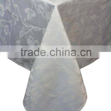 T/C Popular Jacqured White Cheap Table Cloth photo-2