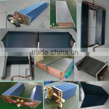 Tube fin refrigerator condenser evaporator coil for refrigeration, cold room, air conditioning system