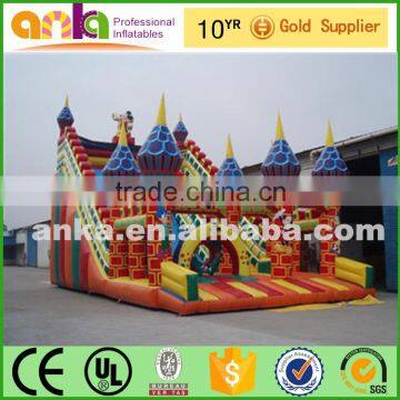 Large theme park inflatable game inflatable castle slide