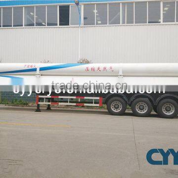 Tri-axle 9 Tubes CNG Semi Truck Trailer With Loading and Unloading Valve photo-6
