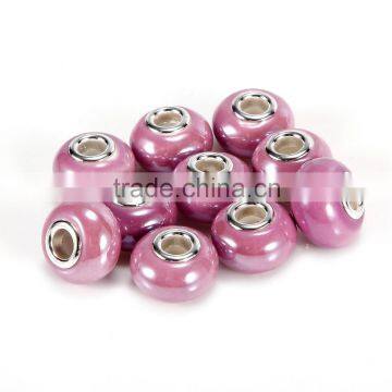 Hot Selling Porcelain 10 pcs Purple Color Glass Beads Loose Beads