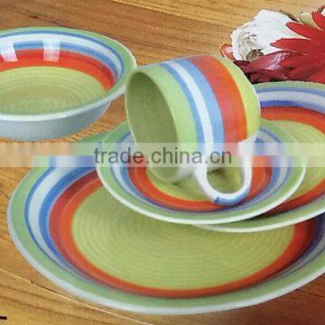30 Pcs Hand-painted Ceramic Stoneware Dinnerware Set, 30pcs Ceramic Dinner Set for Chile photo-2