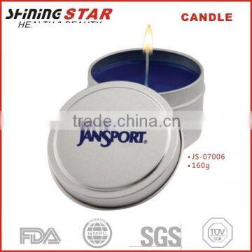 JS-07006 scented candle in circle tin wedding souvenirs candle